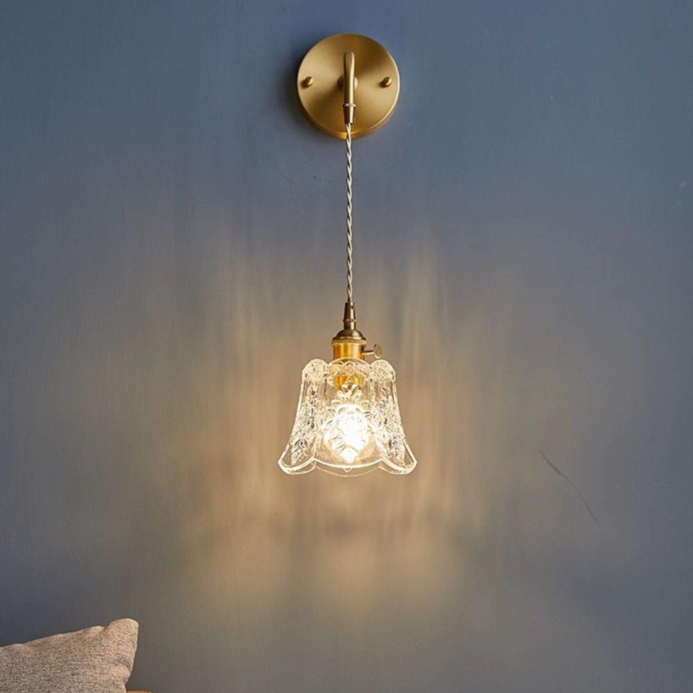 Vintage Mini Glass Clear Pendant Light