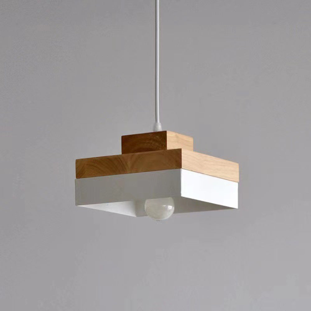 Industrial Wood Pendant Light