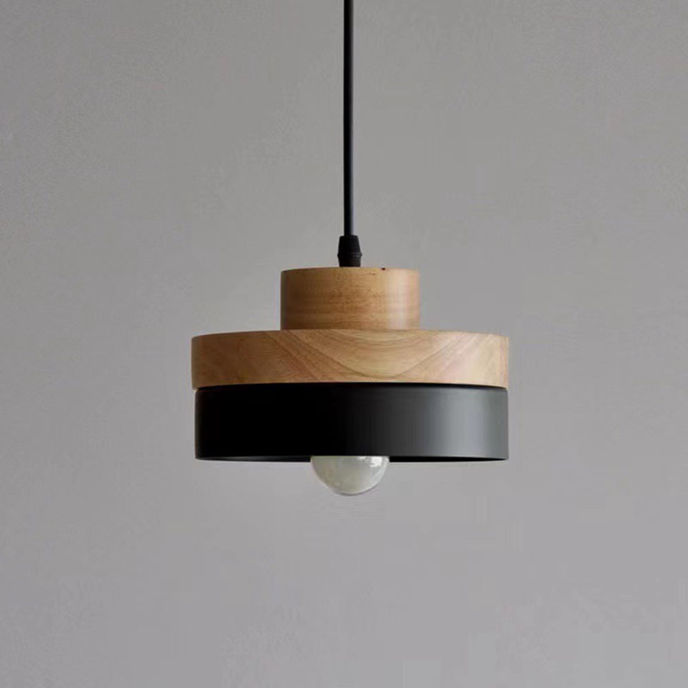 Industrial Wood Pendant Light