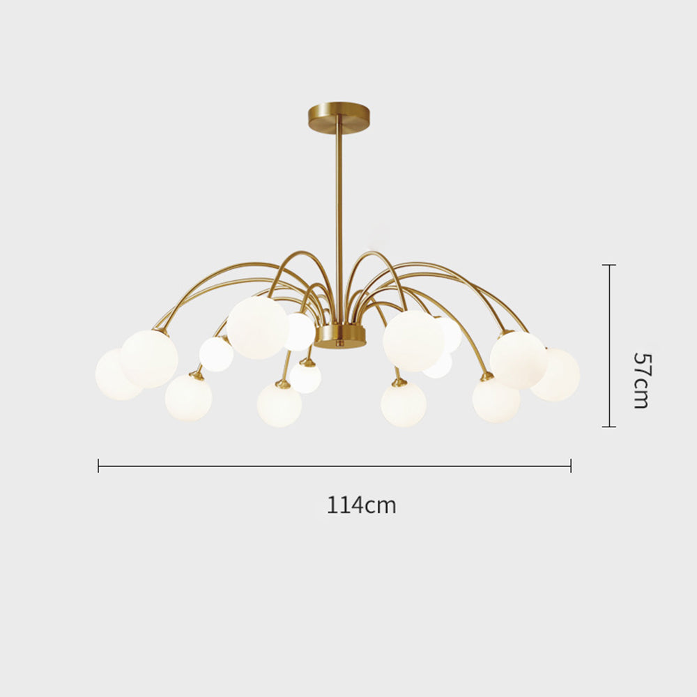 Modern Magic Bean Brass Chandelier