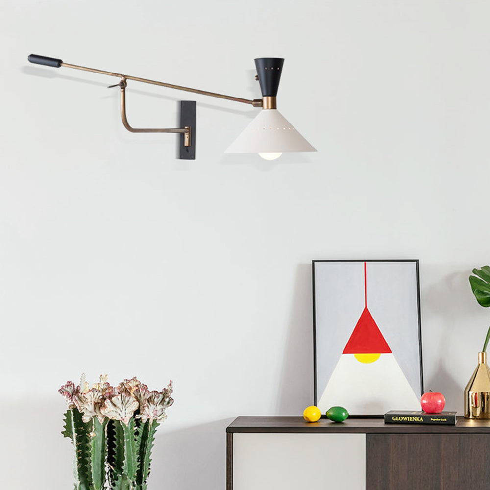 Modern Metal Cone Shade Wall Lamp