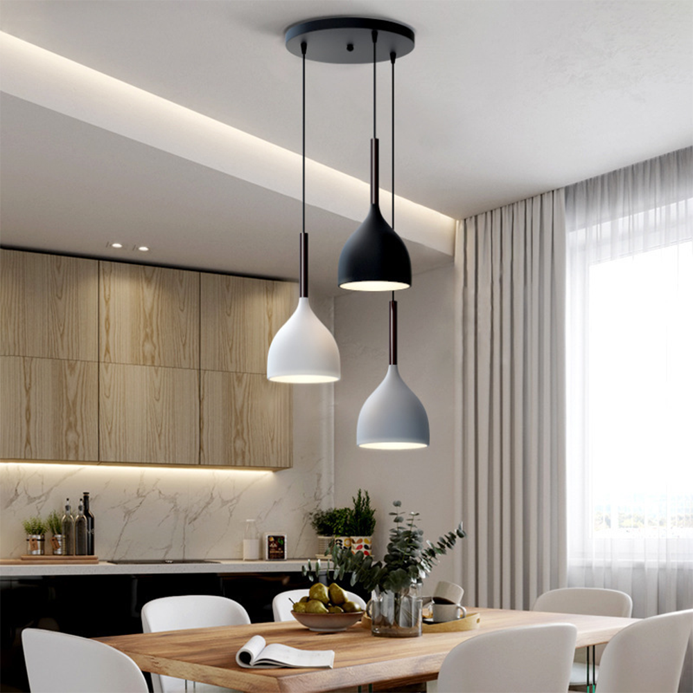 Modern Metal Triple Pendant Lights