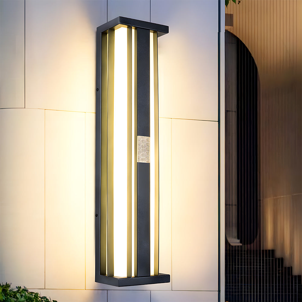 Modern Multifunctional Outdoor Black Waterproof LED Wall Light