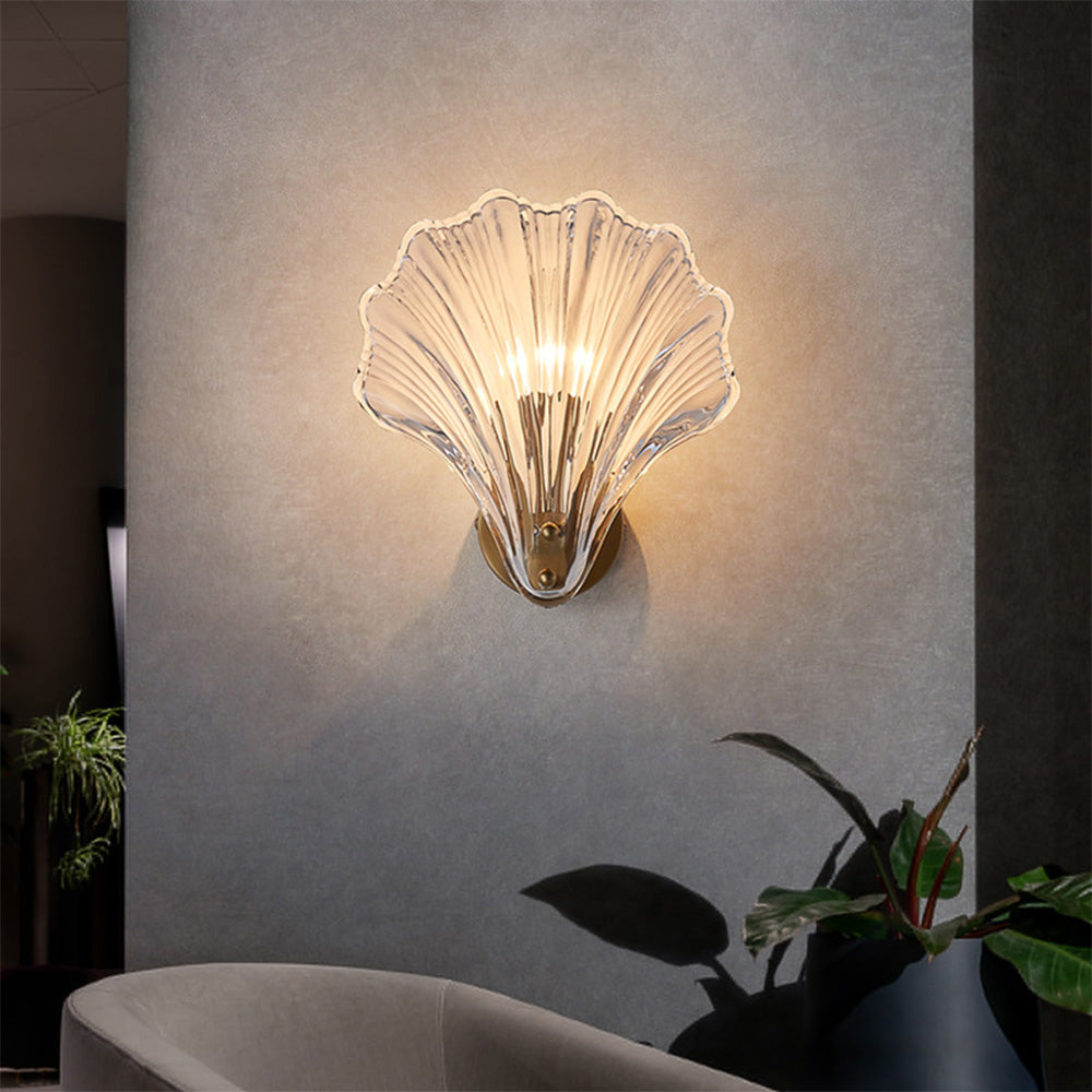 Modern Sea Shell Glass Wall Lamp