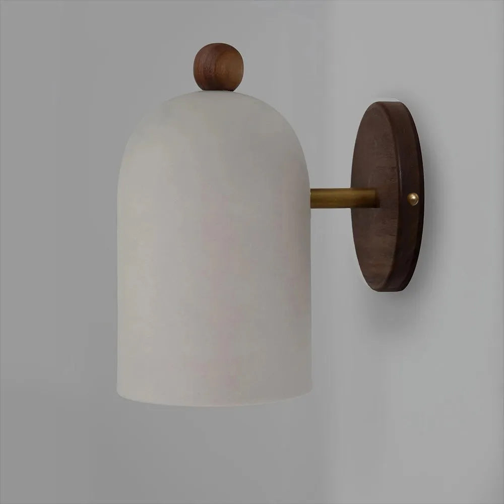 Nordic Walnut Zen Style Ball Wall Sconce