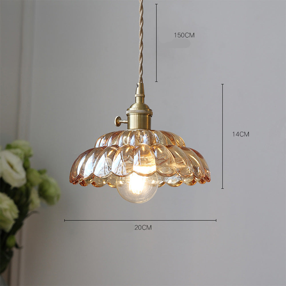 Mid-Century Clear Glass Elegance Pendant Light