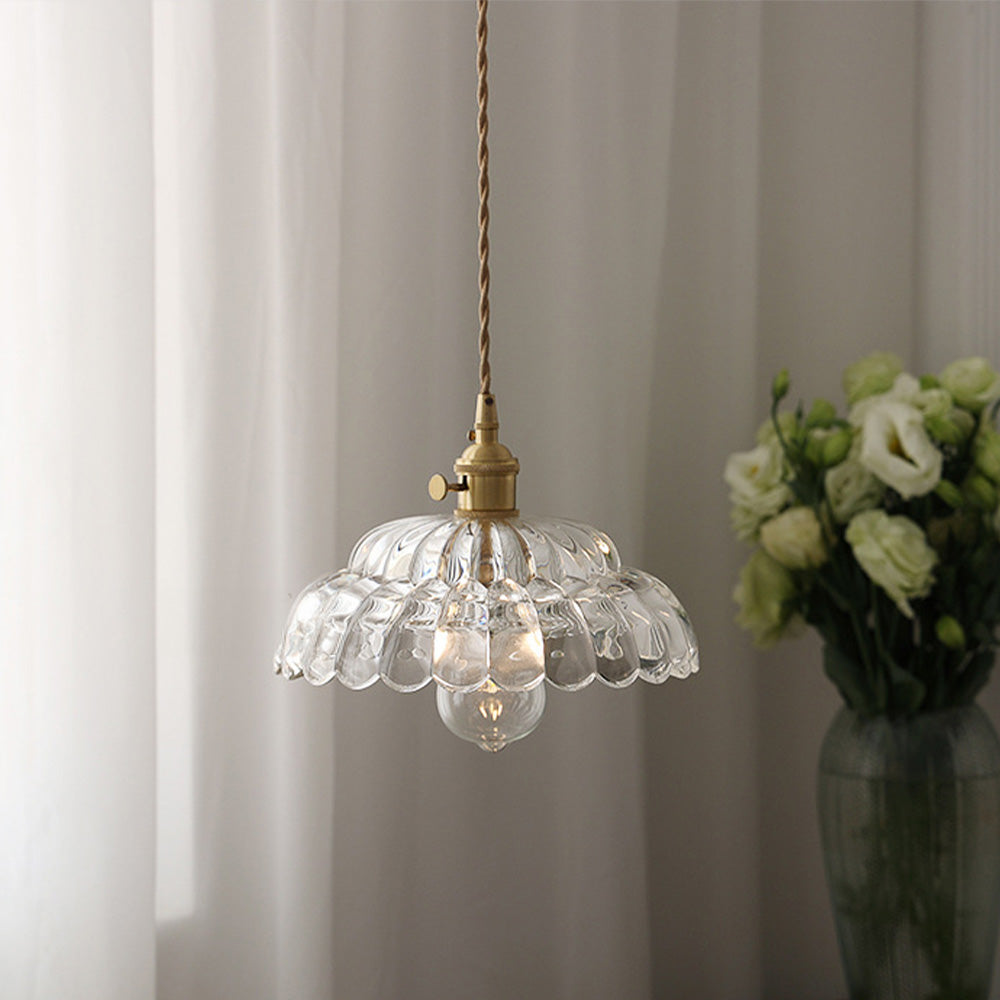 Mid-Century Clear Glass Elegance Pendant Light