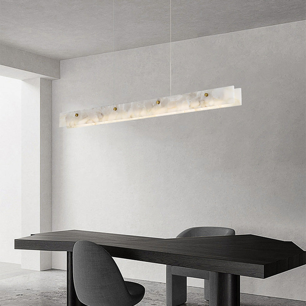 Luxury Marble Long Strip Pendant Light