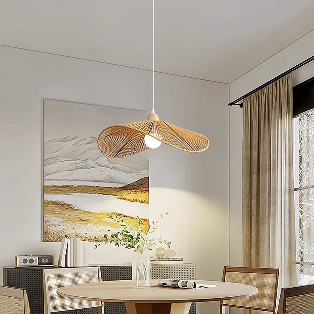 Natural Minimalist Rattan Pendant Light