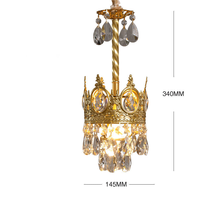 Retro French Gold Crystal Chandelier