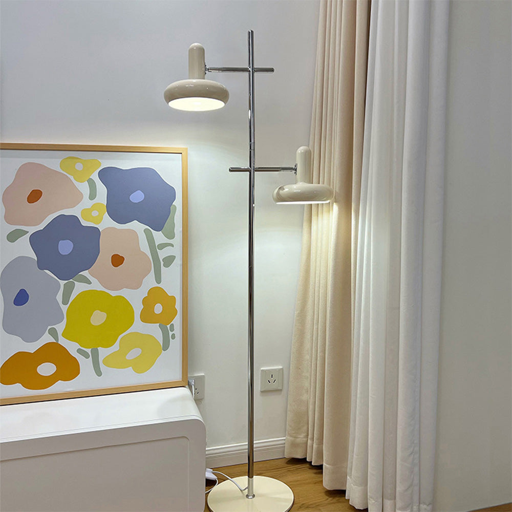 Vintage Bauhaus Two Heads Sofa Beside Glass Floor Lamp