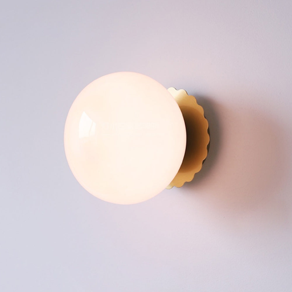 Vintage Glass Round Head Wall Sconce