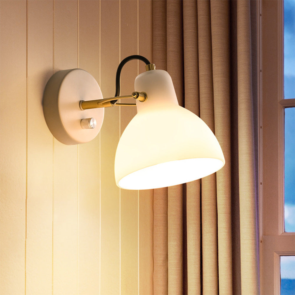 Minimalist Simple White Glass Wall Lamp