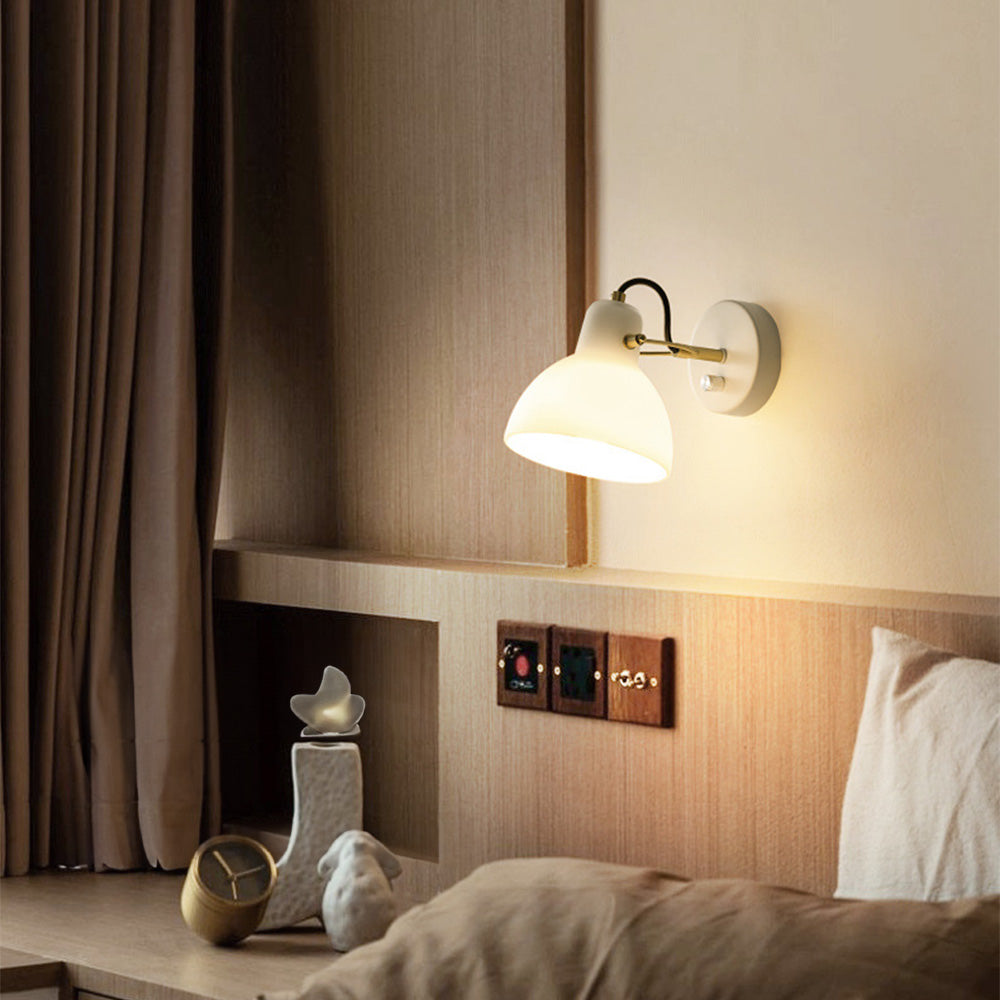 Minimalist Simple White Glass Wall Lamp