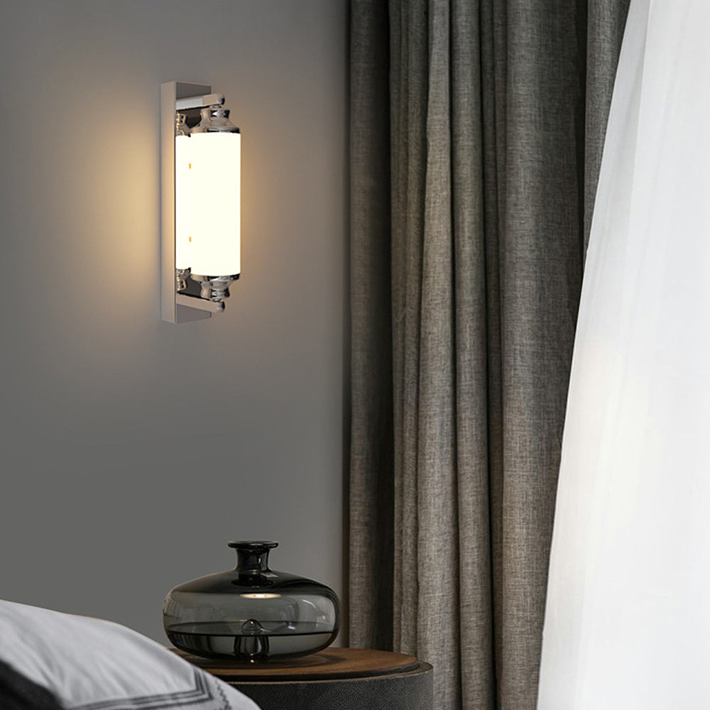 Modern Chrome Cylinder LED Wall Light
