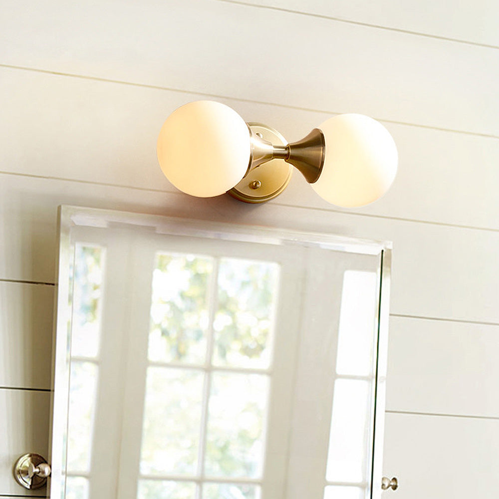 Modern Brass Double Heads Bathroom Vanity Wall Lights