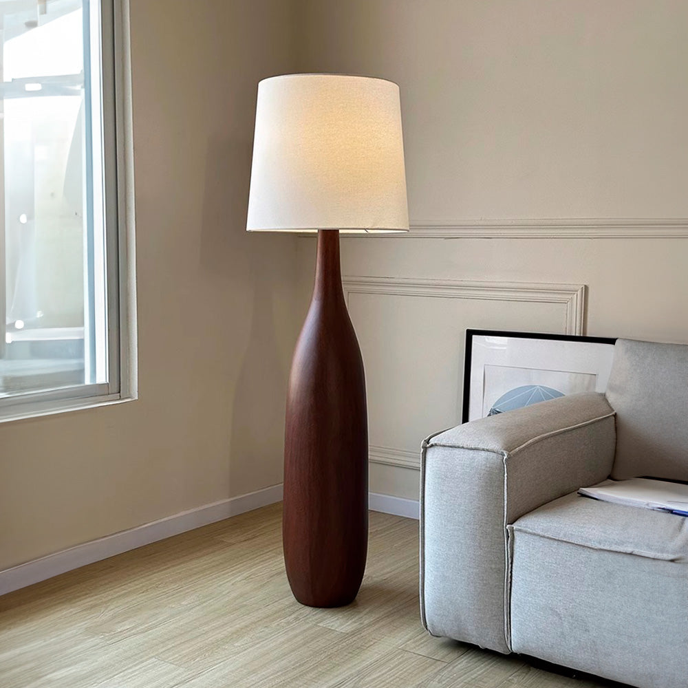 Retro Solid Wood Floor Lamp