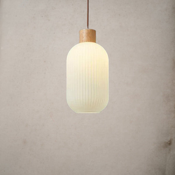 Vintage Lantern Glass Pendant Light