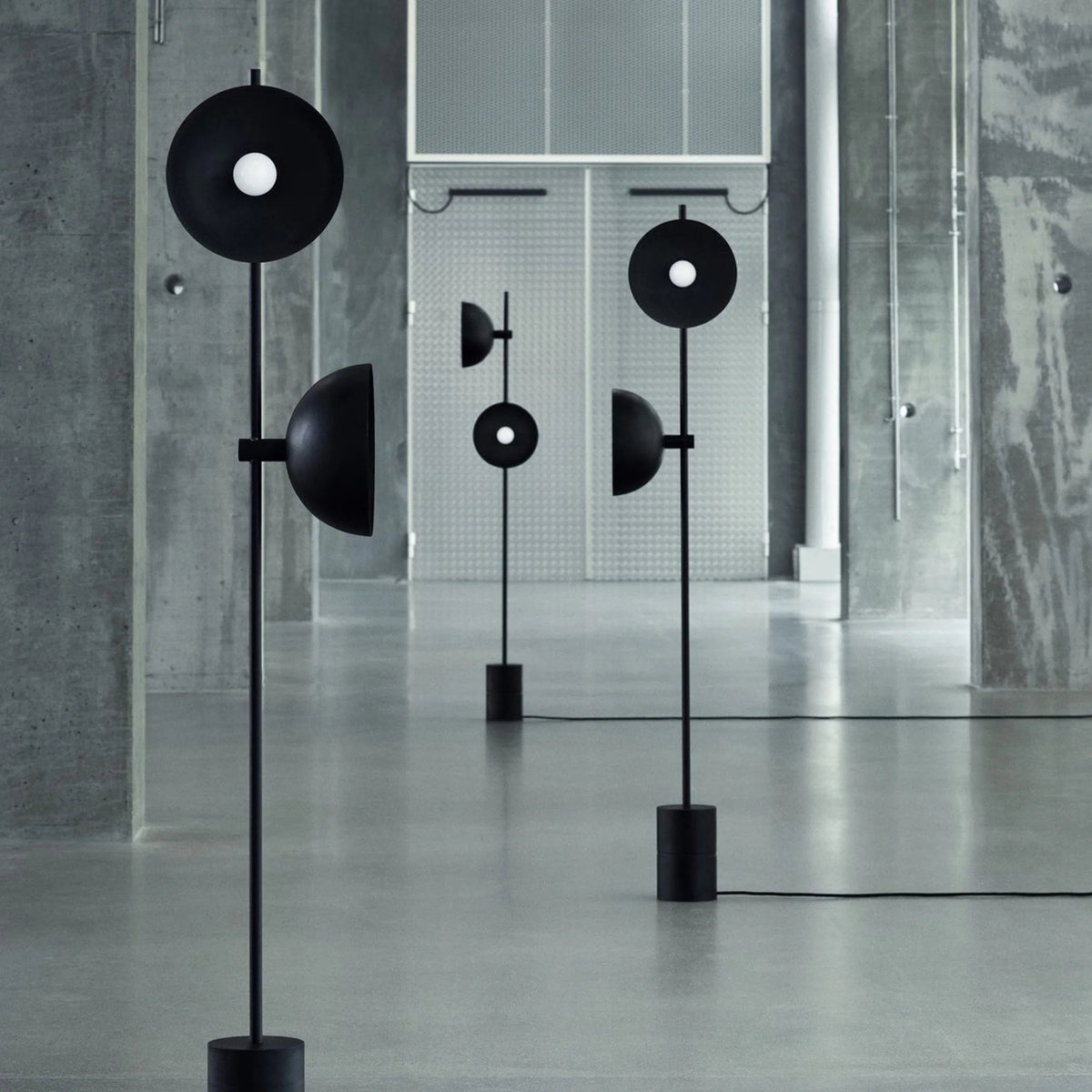 Modern Black Marble Floor Lamp