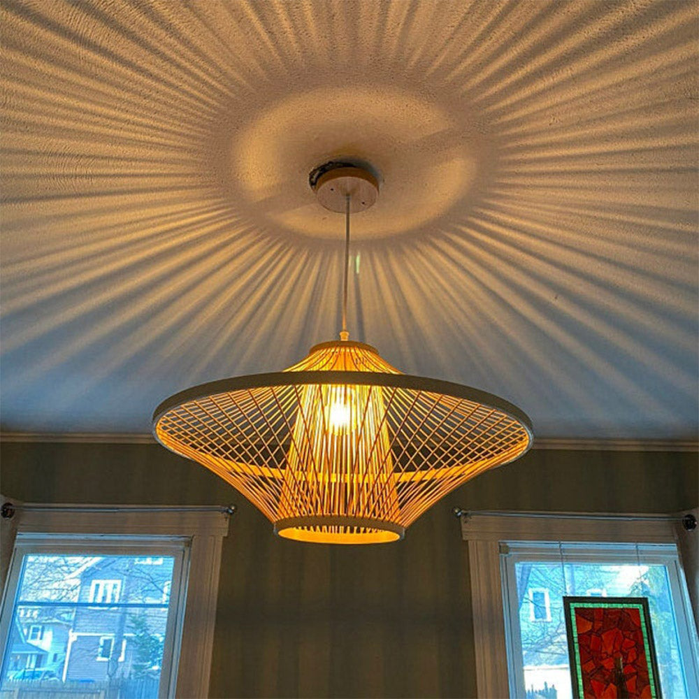 Creative Handcrafted Bamboo Ceiling Lamp Pendant Light -Homdiy