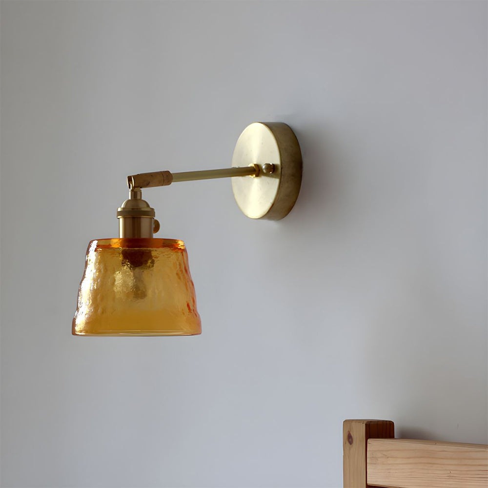 Vintage Glass Adjustable Wall Sconce