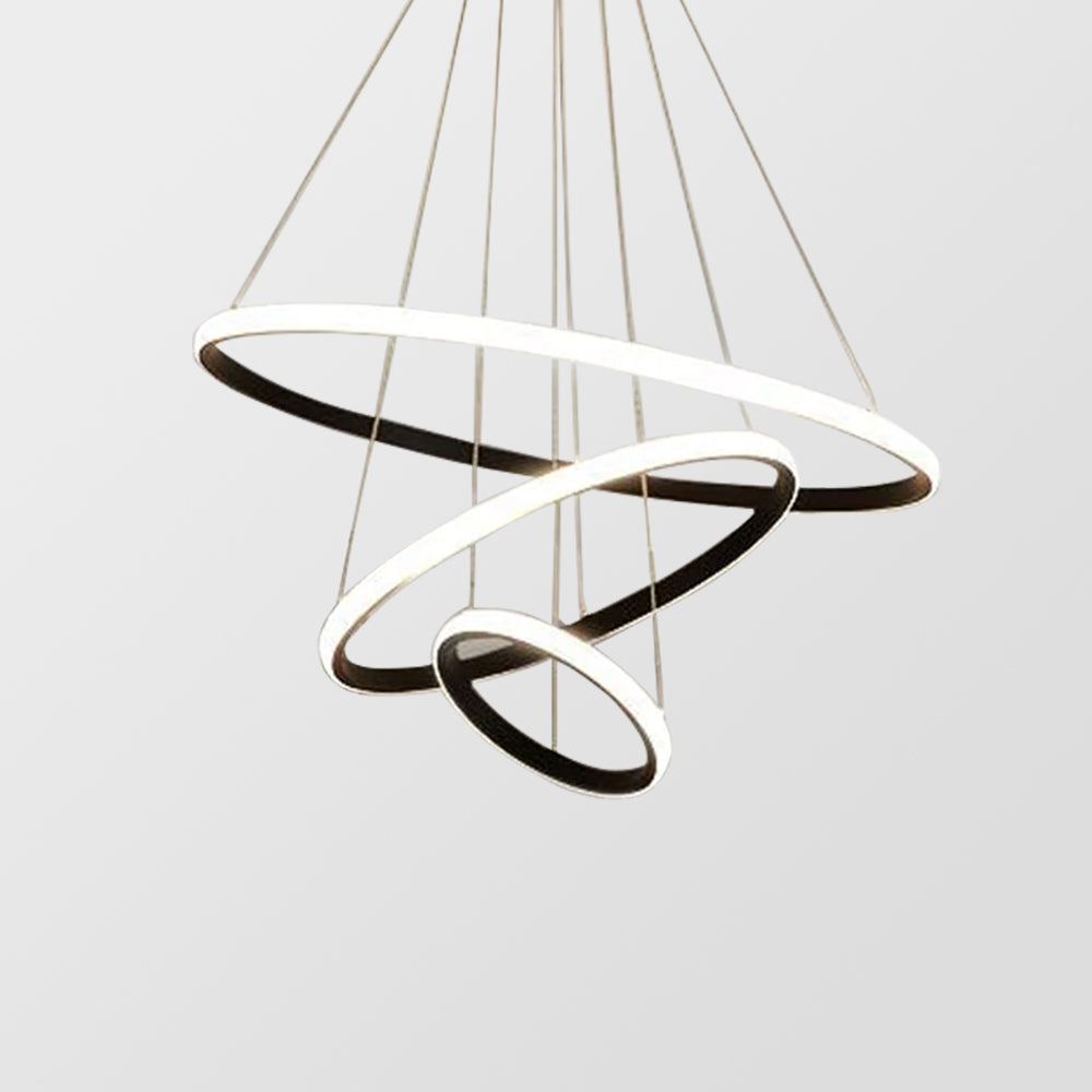 LED Ring Pendant Light Suspended Hanging Ring Chandelier