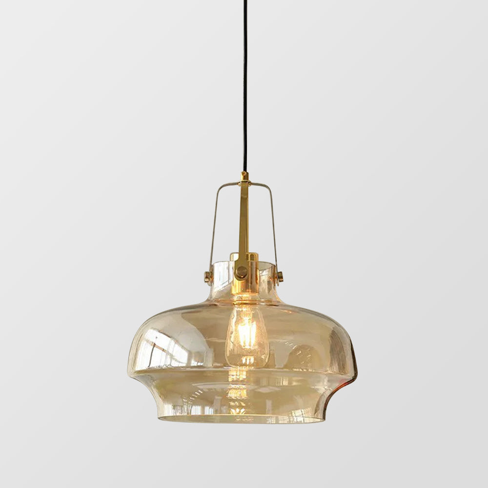 Lampsmodern Smoke Grey Glass Hanging Light Glass Pendant Light Fixtures