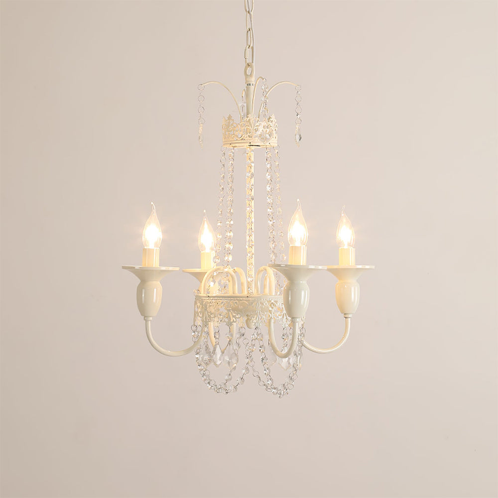 Lampsmodern Retro Glass Chandelier Light Vintage White Chandelier Lamps