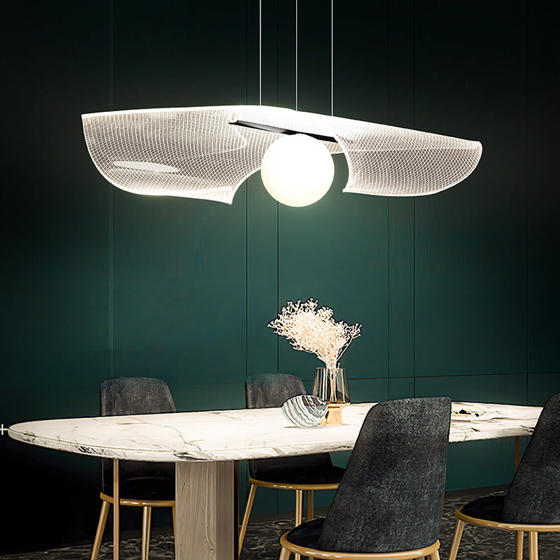 Modern Hat Shape Transparent Acrylic Pendant Light