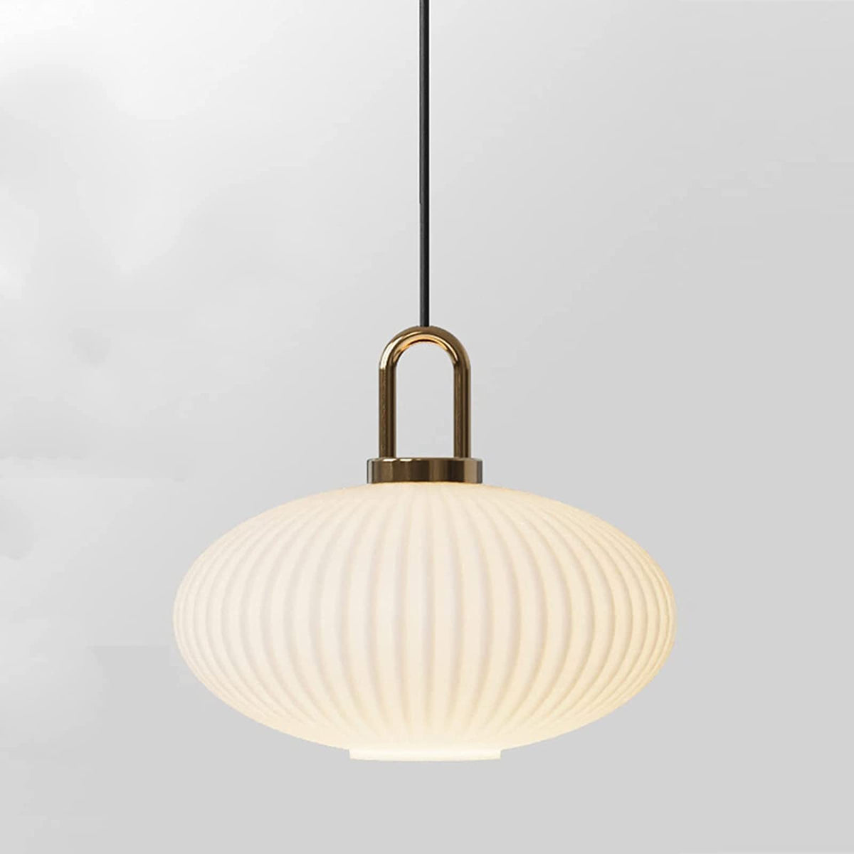 Design Pumpkin Shape Glass Pendant Light