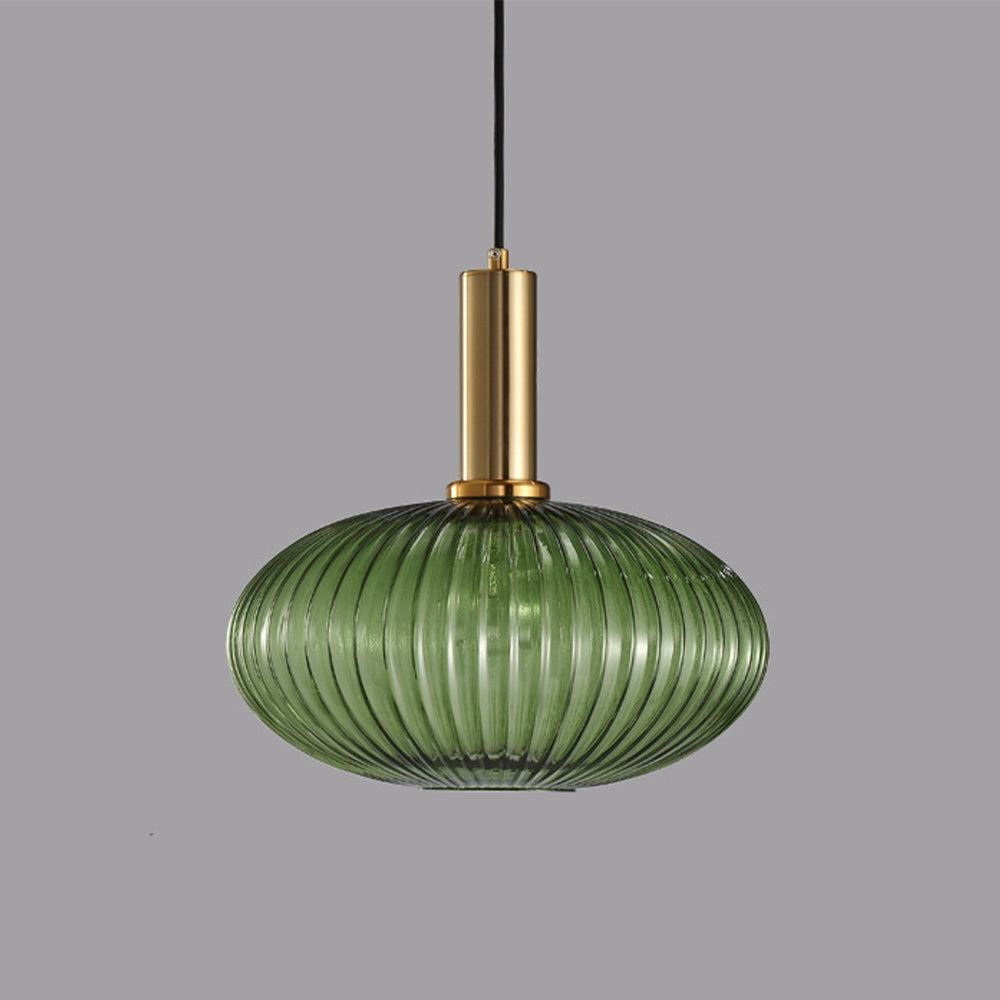 Vintage Stained Glass Lantern Shape Pendant Light