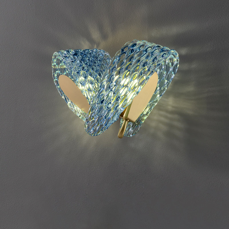 Vintage Blue Glass Wall Lamp Luxury Decoration Wall Lamp -Homdiy