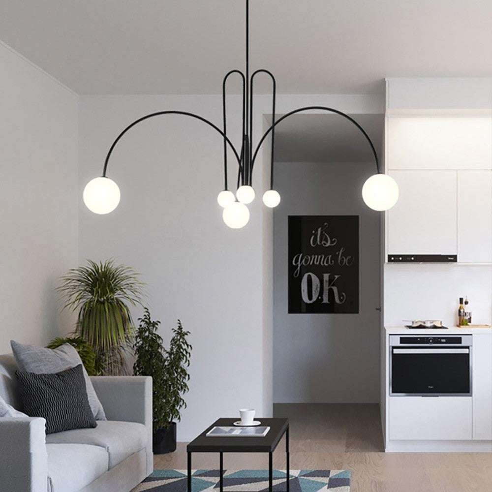Modern Gran Finale Suspension Chandeliers Long Line Type Metal Light Fixture -Homdiy
