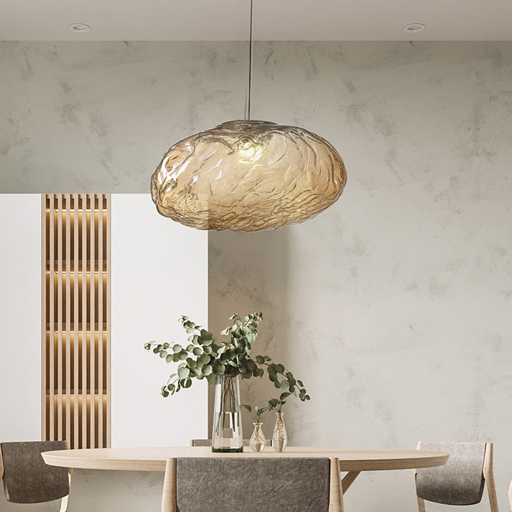 Cloud Shape Glass LED Ceiling Light Indoor Decorative Light Fixture -Lampsmodern