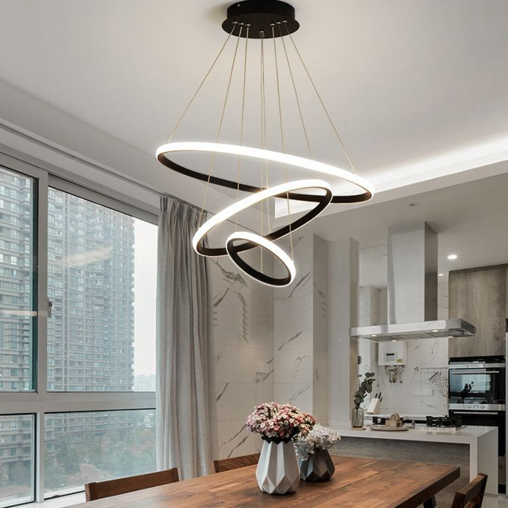 Led Pendant Lights Adjustable Shape Pendant Light For Living Room -Lampsmodern