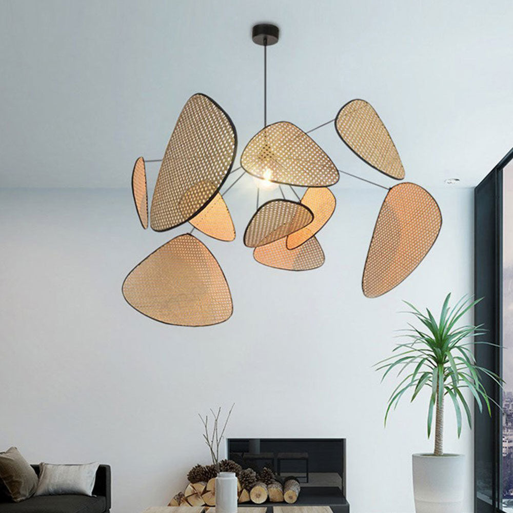 Modern Pastoral Rattan Chandelier Pendant Light -Homdiy