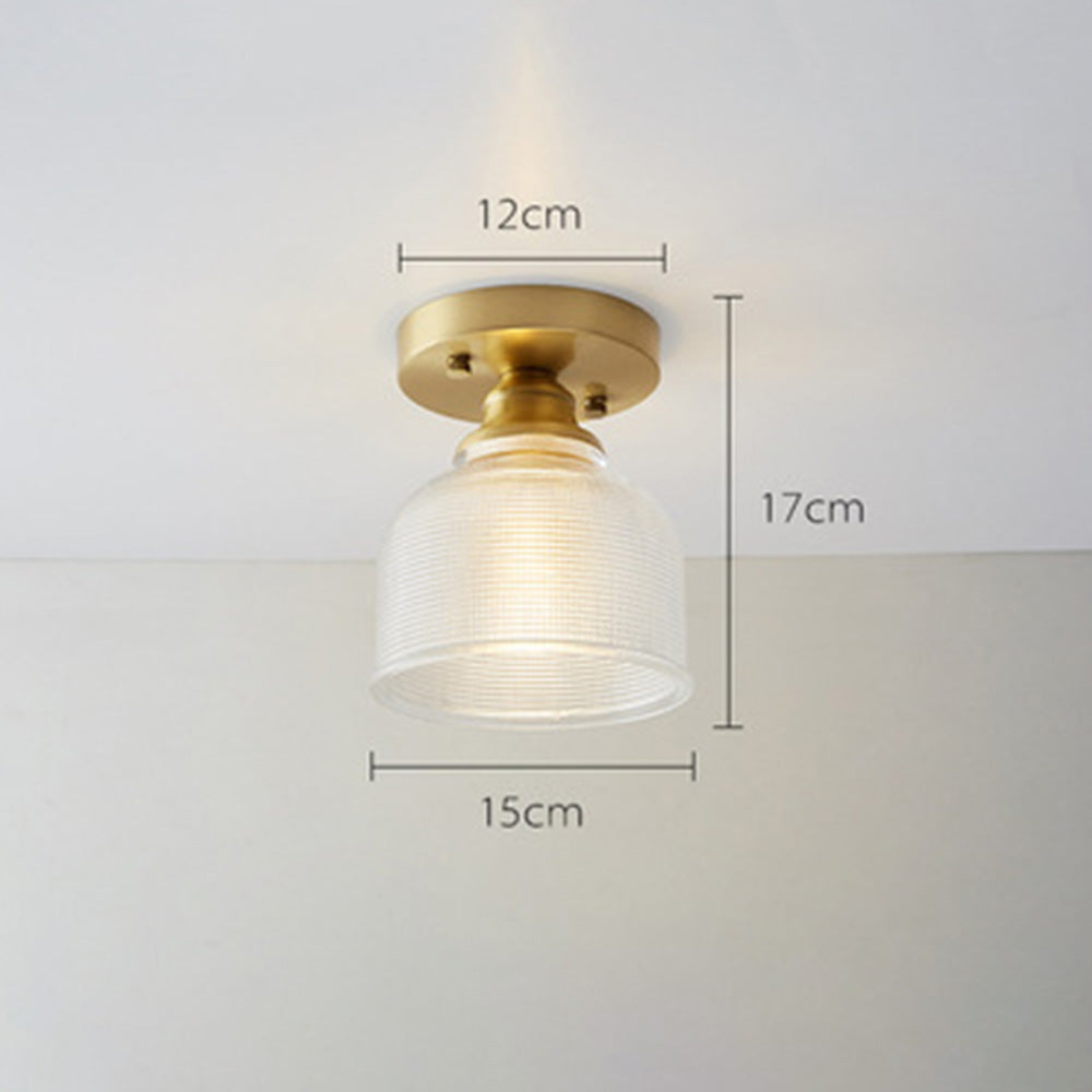 Simple Glass Semi Flush Ceiling Lights