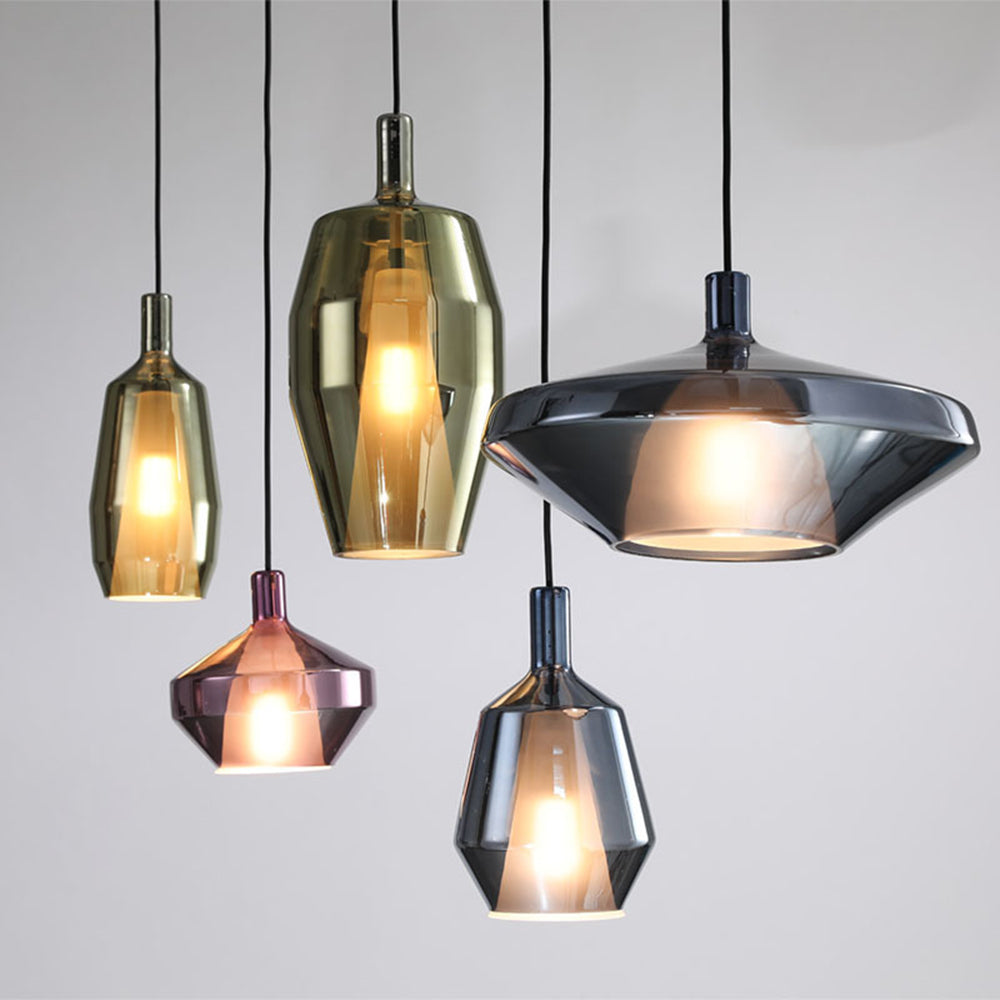 Modern Multicolored Glass Pendant Lamp for Dining