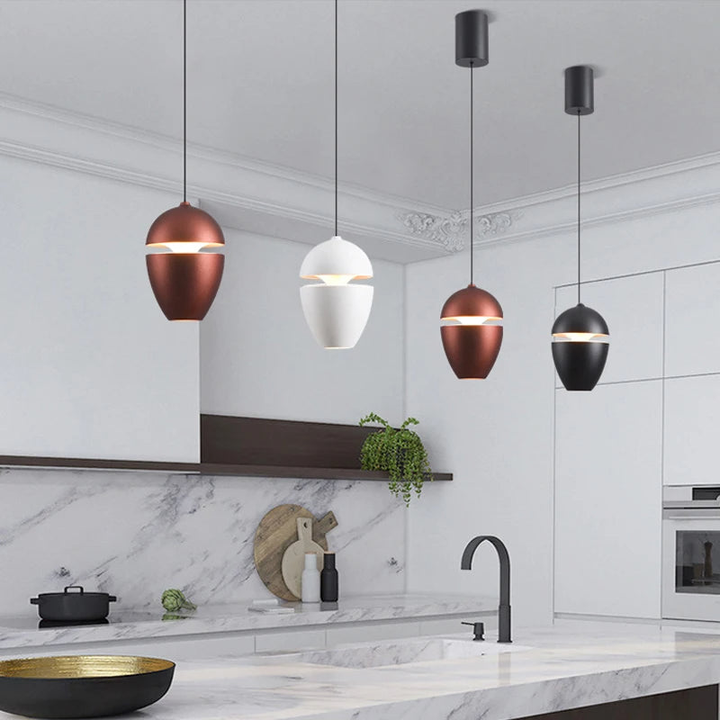 Simple Small 1-Light Bedside Pendant Light for Bedroom
