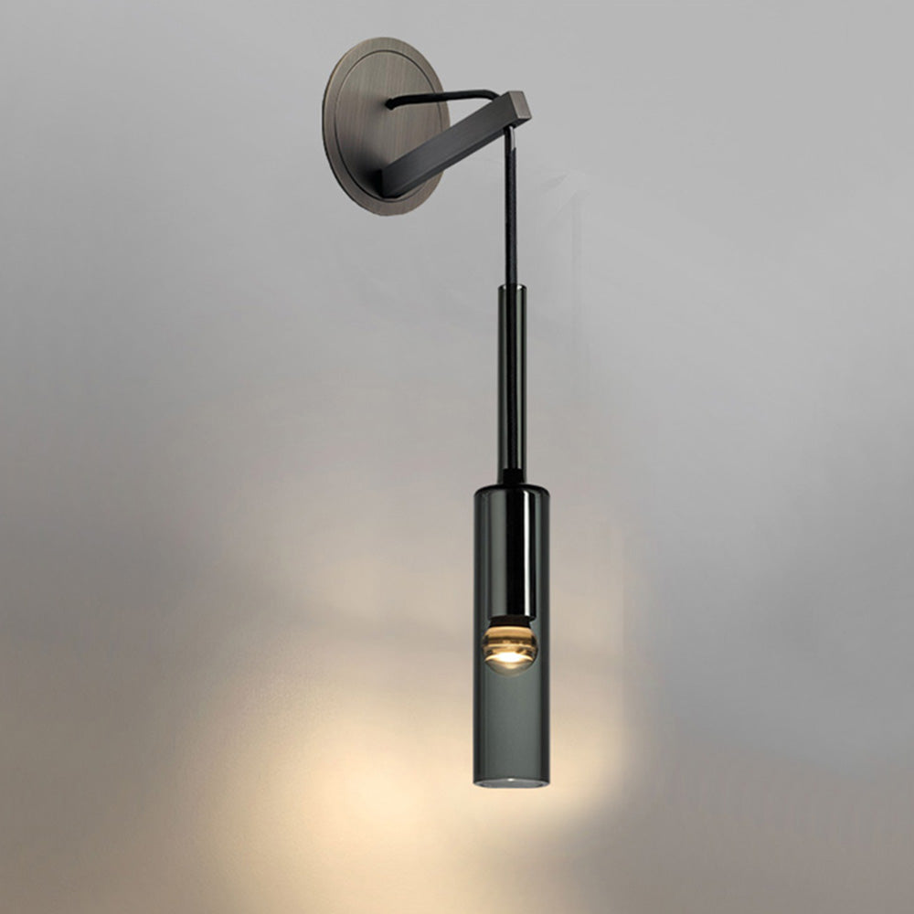 Wall Light Long Stem Glass Shade for Bathroom -Homdiy