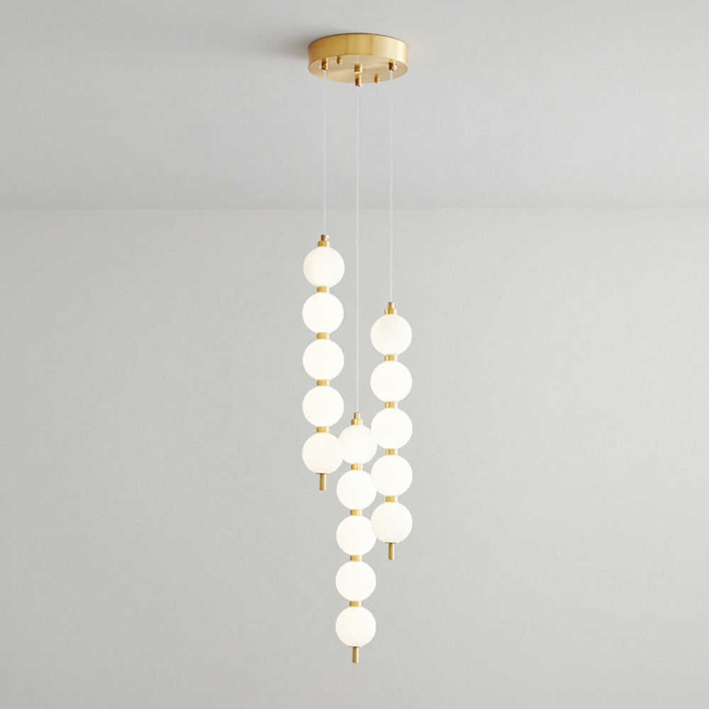Modern White Ball LED Copper Pendant Light -Lampsmodern