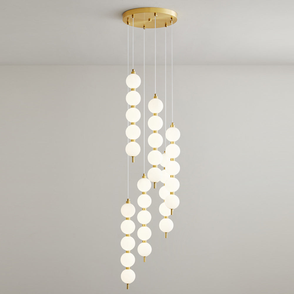 Modern White Ball LED Copper Pendant Light -Lampsmodern