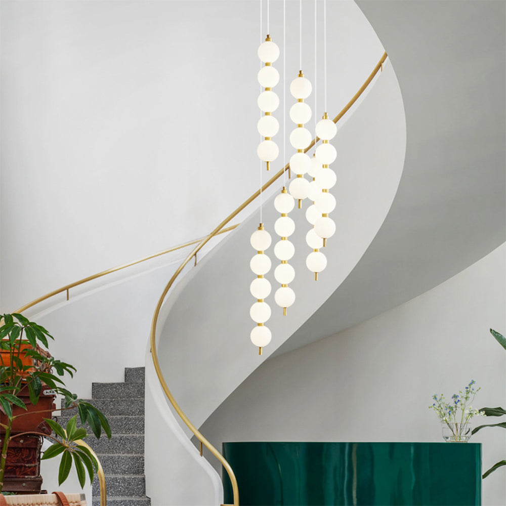 Modern White Ball LED Copper Pendant Light -Lampsmodern