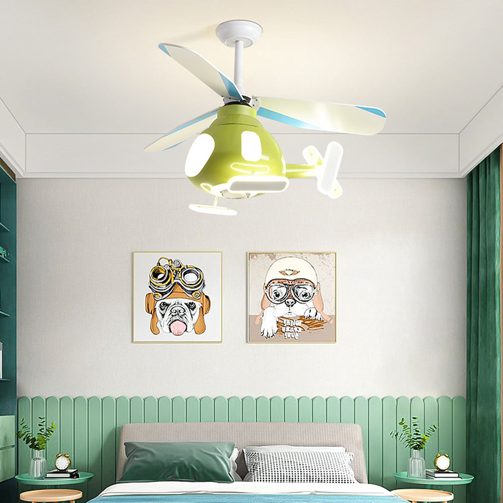 Contemporary Rotocopter Ceiling Fans with LED Lights