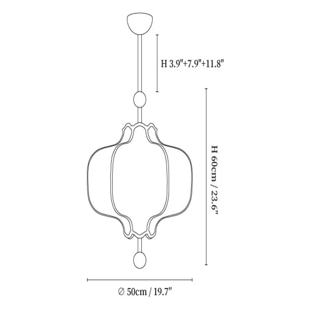 Lantern-shaped Fabric Pendant Lights for Living Room