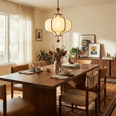 Lantern-shaped Fabric Pendant Lights for Living Room