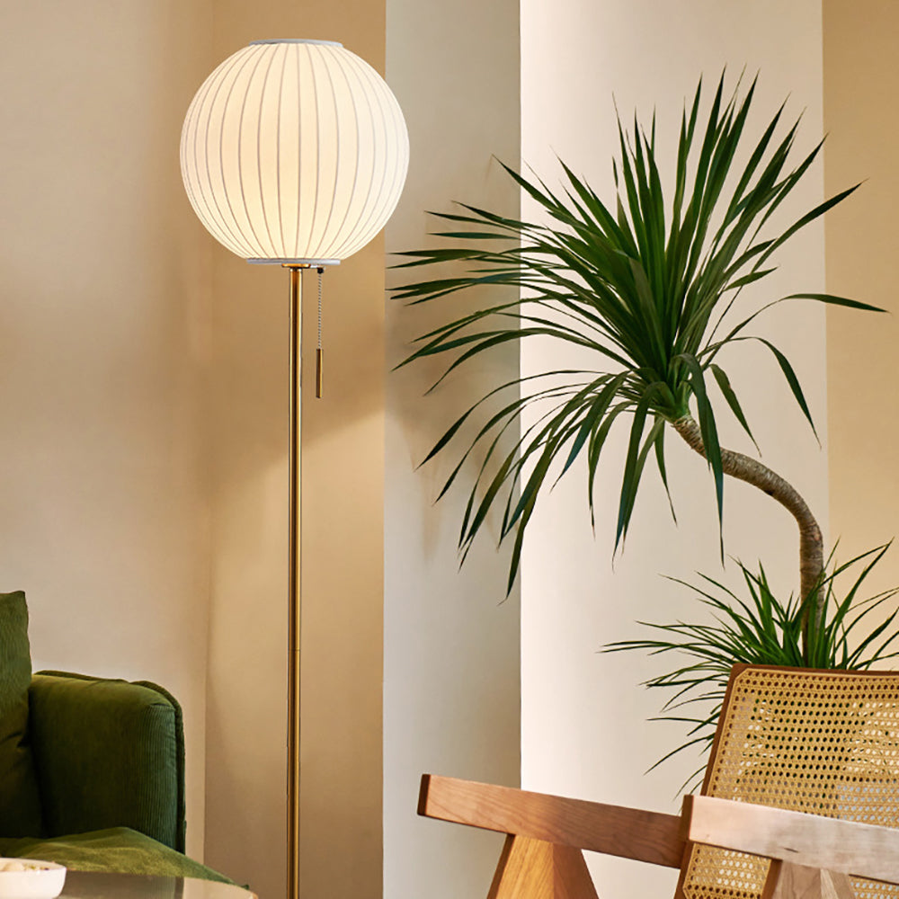 Classic Silk White Floor Lamp For Living Room