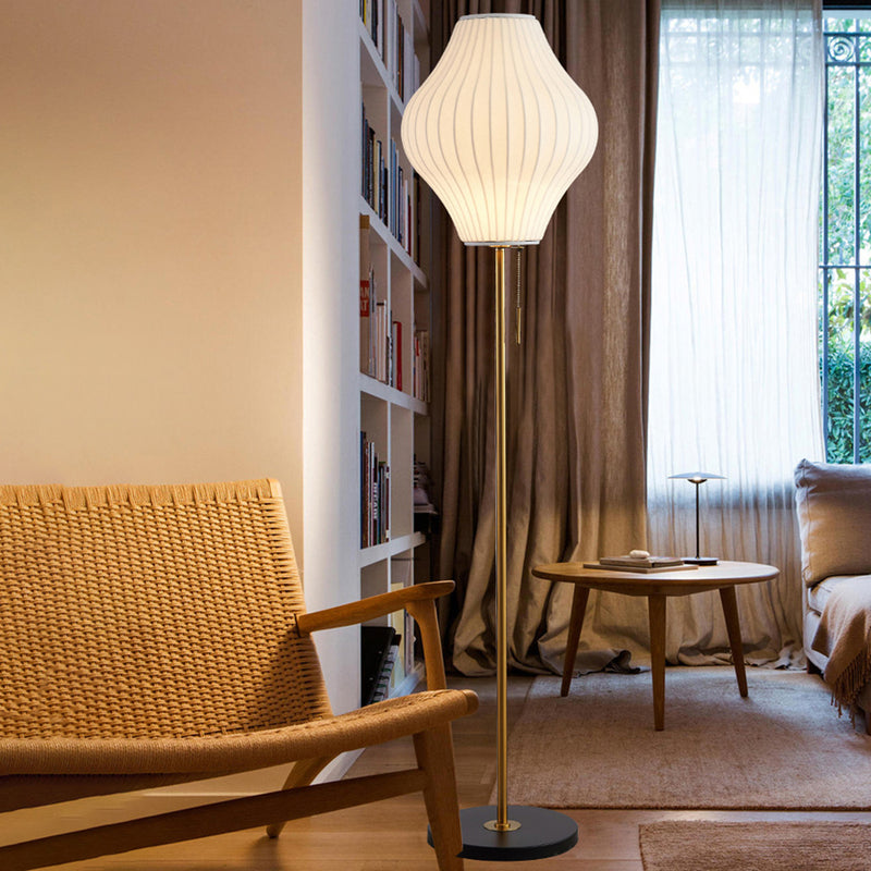 Lampsmodern Classic Silk White Floor Lamp For Living Room Designer ...