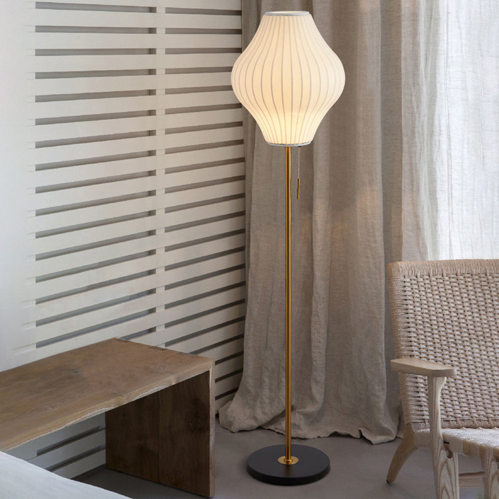 Classic Silk White Floor Lamp For Living Room