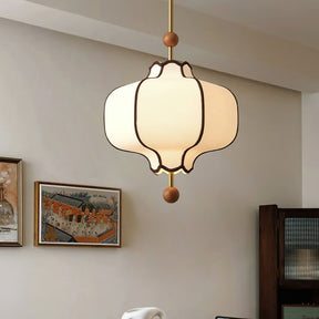 Lantern-shaped Fabric Pendant Lights for Living Room